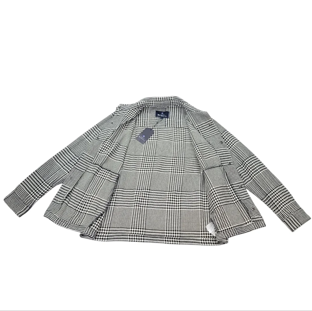 NWT Ben Sherman Glen Plaid Cotton Shirt Jacket Navy Cream Preppy British Men’s L - Picture 8 of 17